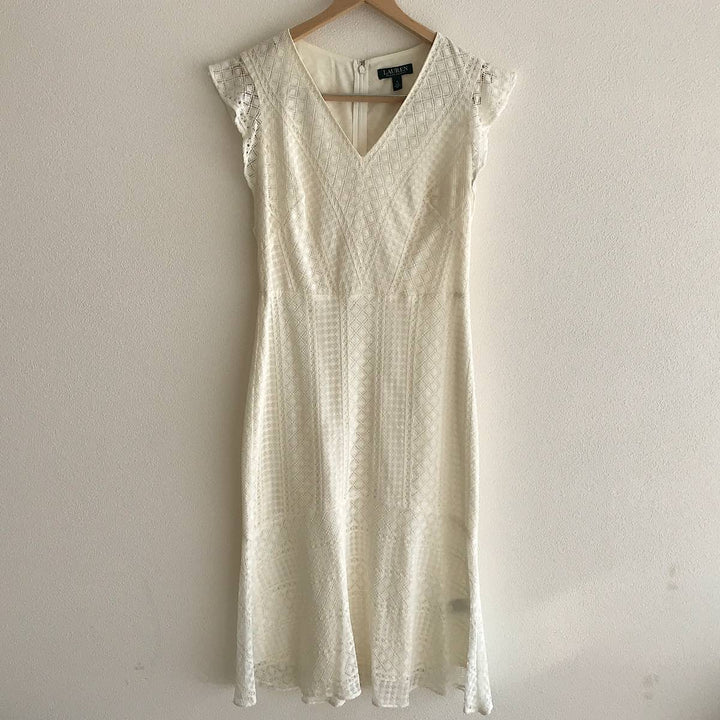 『USED美品』 
RALPH LAUREN ラルフローレン 
 サイズ4 RN41381/CA56658 160/88A ワンピース 
ナイロン/レーヨン  /コットン/ポリエステル
