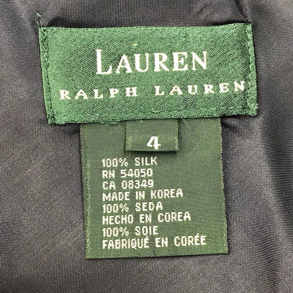 『美品』 
RALPH LAUREN ラルフローレン 
 RN51050/CA08349 ワンピース 
シルク ネイビー
