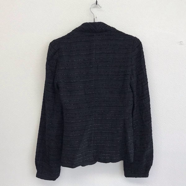 『USED美品』 
ARMANI COLLEZIONI アルマーニコレッツォーニ 
 カーディガン 
ビスコース/ポリアミド/ポリエステル ブラック