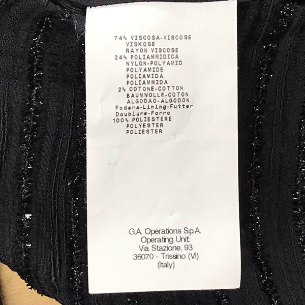 『USED美品』 
ARMANI COLLEZIONI アルマーニコレッツォーニ 
 カーディガン 
ビスコース/ポリアミド/ポリエステル ブラック