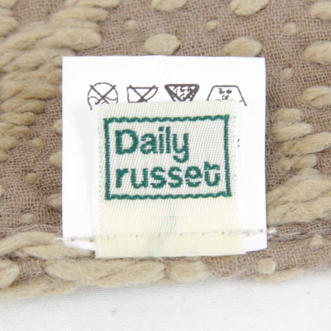 良品『USED』 
 
 Daily russet マフラー 
アクリル/ポリエステル モノグラム柄 麻のような質感