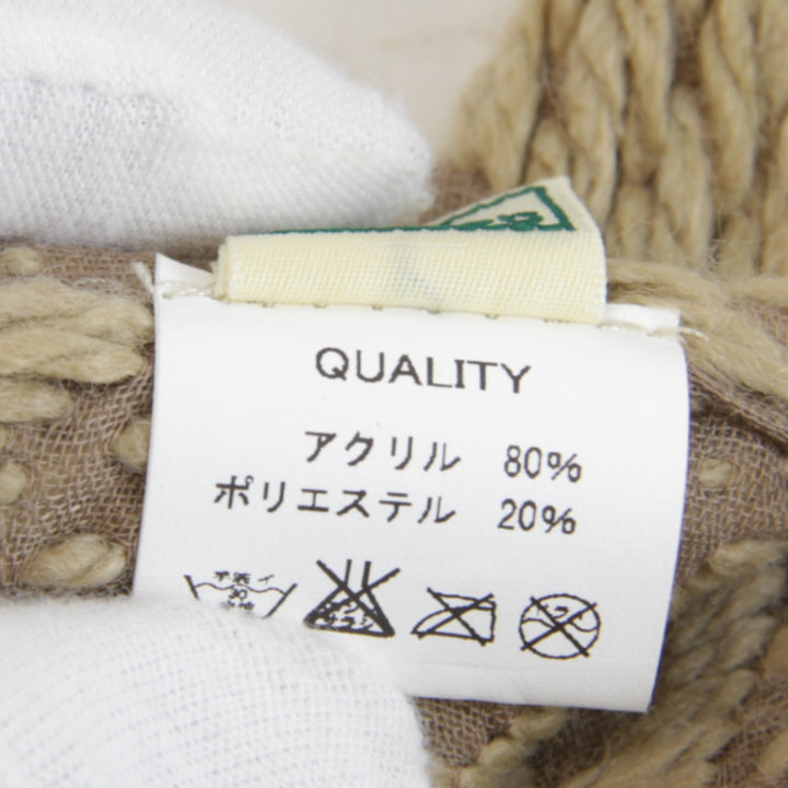 良品『USED』 
 
 Daily russet マフラー 
アクリル/ポリエステル モノグラム柄 麻のような質感