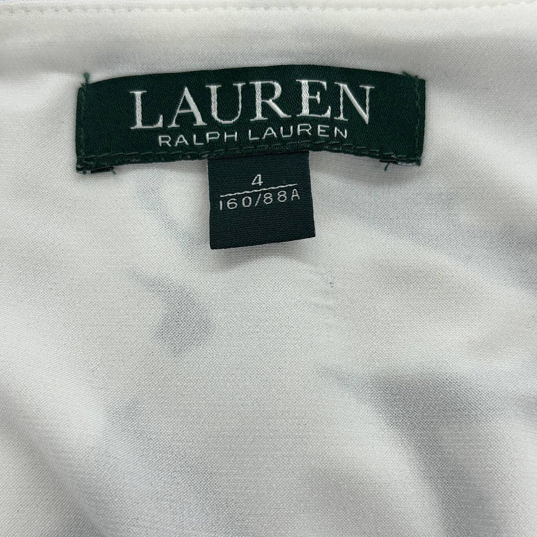 『USED』 
RALPH LAUREN ラルフローレン 
 花柄ワンピース サイズ4 RN#41381 ワンピース 
ポリエステル/ポリウレタン  ホワイト/ブラック系