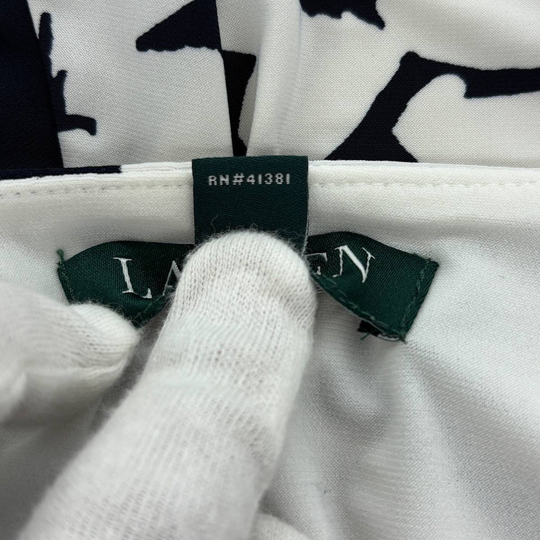 『USED』 
RALPH LAUREN ラルフローレン 
 花柄ワンピース サイズ4 RN#41381 ワンピース 
ポリエステル/ポリウレタン  ホワイト/ブラック系
