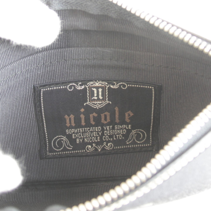 良品『USED』 
NICOLE ニコル 
 ポーチ 
 ブラック