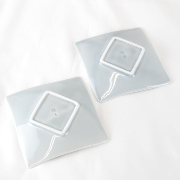美品『USED』 
 
 たち吉 釉 小皿 2枚セット 皿 
陶磁器 ブルーグレー 風合いのある形と色
