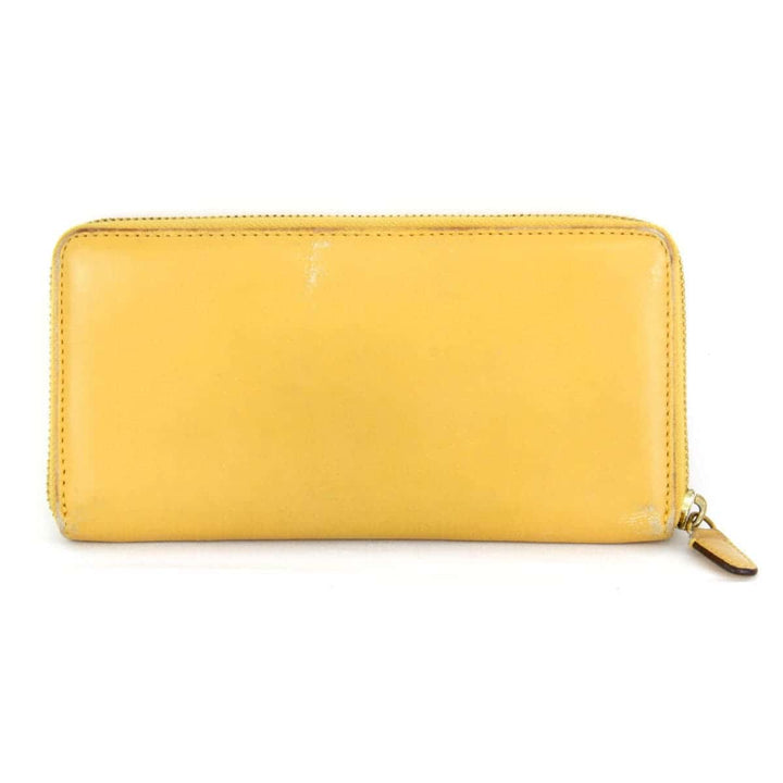 『USED』 
COACH コーチ 
 ジップアラウンドウォレット 長財布 
レザー イエロー