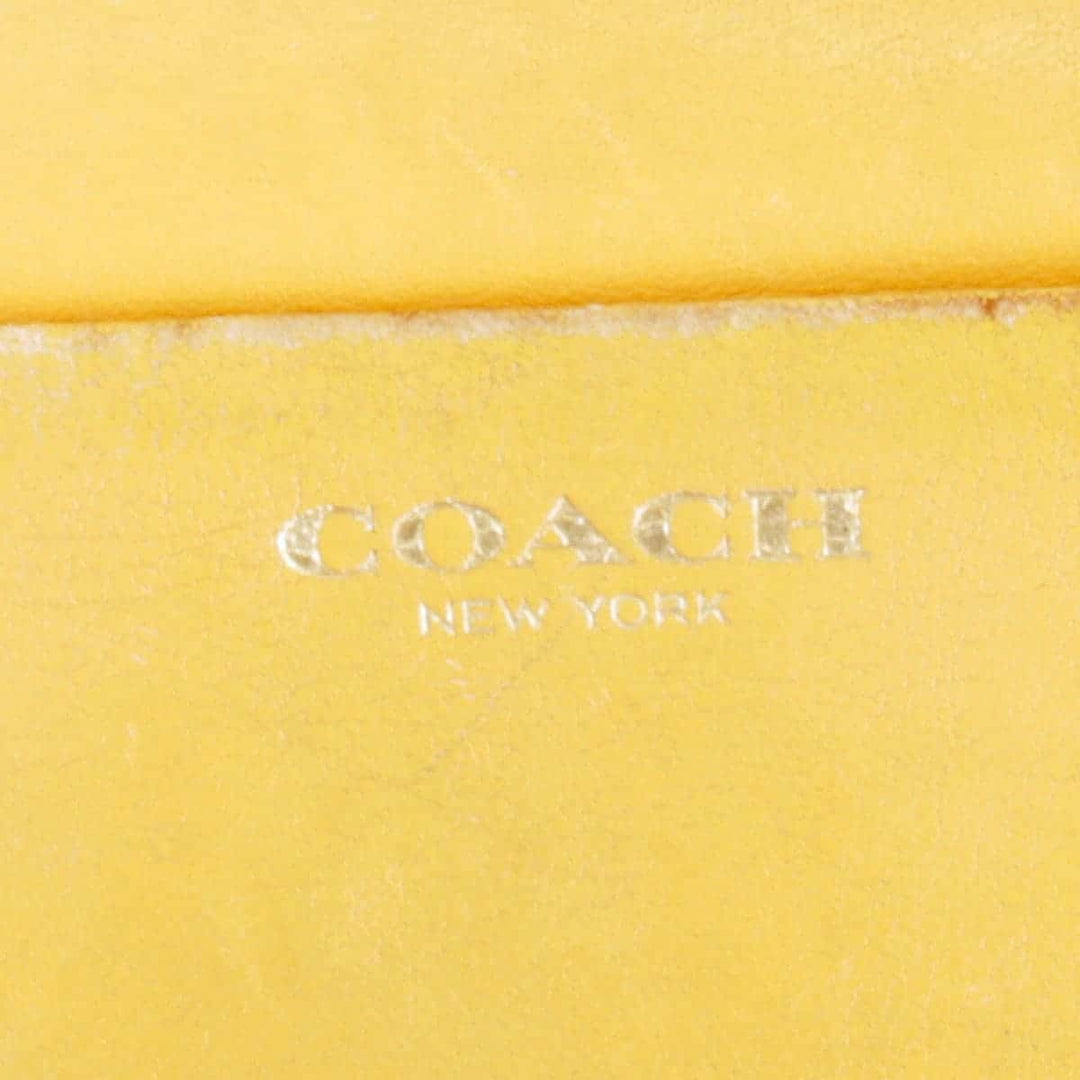 『USED』 
COACH コーチ 
 ジップアラウンドウォレット 長財布 
レザー イエロー