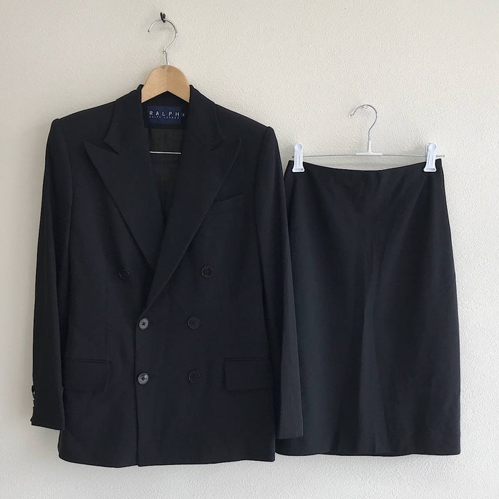 『USED』 
RALPH LAUREN ラルフローレン 
 スーツ 
レーヨン /毛/キュプラ ブラック