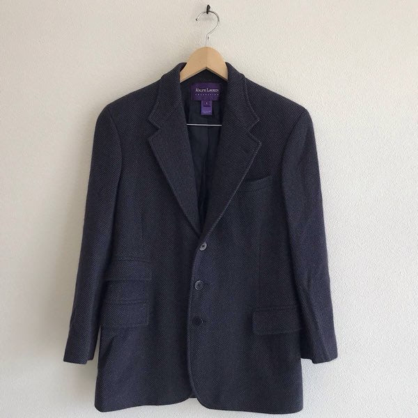 『USED』 
RALPH LAUREN ラルフローレン 
 サイズ6 RN94306 テーラードジャケット 
毛 ネイビー