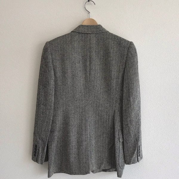 『USED』 
RALPH LAUREN ラルフローレン 
 サイズ9 テーラードジャケット 
コットン /キュプラ グレー