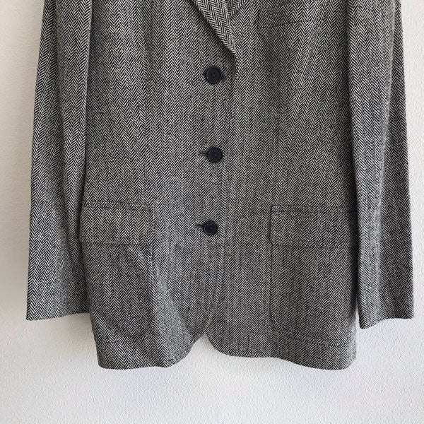 『USED』 
RALPH LAUREN ラルフローレン 
 サイズ9 テーラードジャケット 
コットン /キュプラ グレー