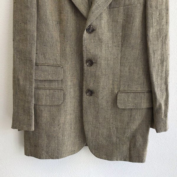 『USED』 
RALPH LAUREN ラルフローレン 
 サイズ9 テーラードジャケット 
麻 /キュプラ ブラウン系