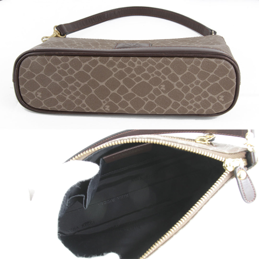 良品『USED』 
NINA RICCI ニナリッチ 
 ハンドバッグ 
PVC ブラウン