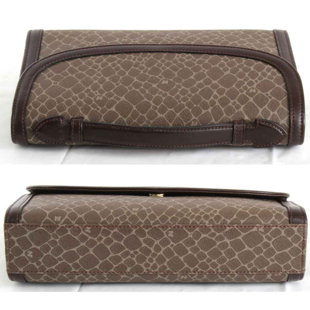 『USED』 
NINA RICCI ニナリッチ 
 ジラフ柄 ハンドバッグ 
レザー ブラウン