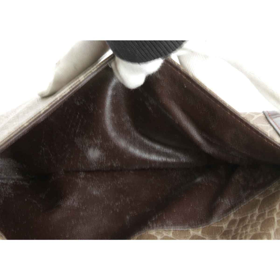 『USED』 
NINA RICCI ニナリッチ 
 ジラフ柄 ハンドバッグ 
レザー ブラウン