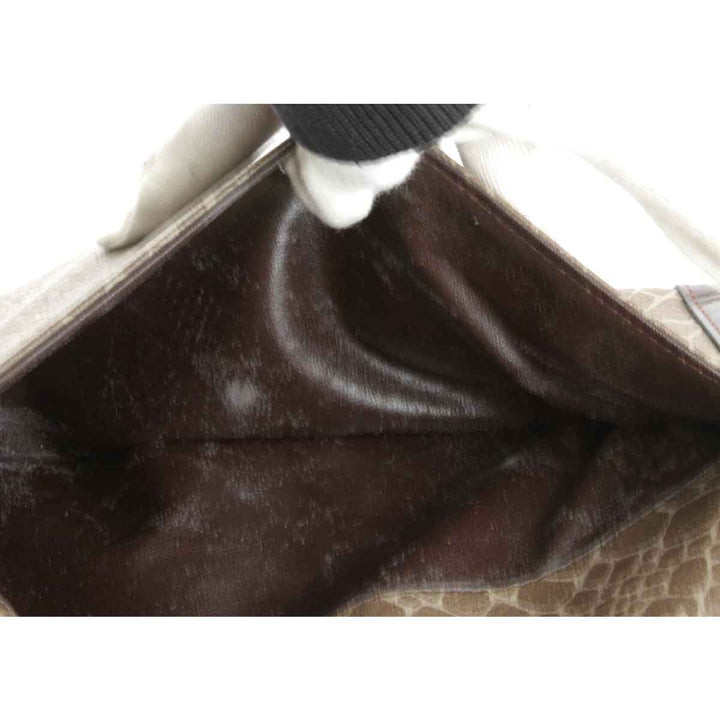 『USED』 
NINA RICCI ニナリッチ 
 ジラフ柄 ハンドバッグ 
レザー ブラウン