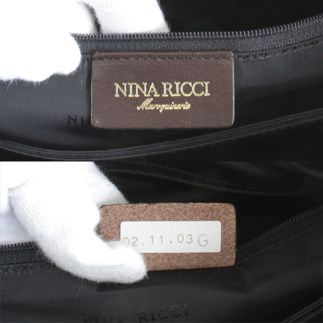 良品『USED』 
NINA RICCI ニナリッチ 
 ハンドバッグ 
レザー ブラウン