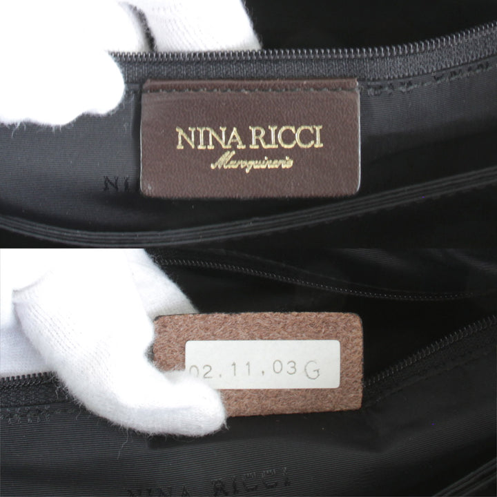 良品『USED』 
NINA RICCI ニナリッチ 
 ハンドバッグ 
レザー ブラウン