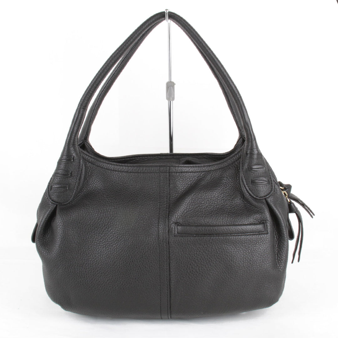 『USED』 
NINA RICCI ニナリッチ 
 ハンドバッグ 
レザー ブラック
