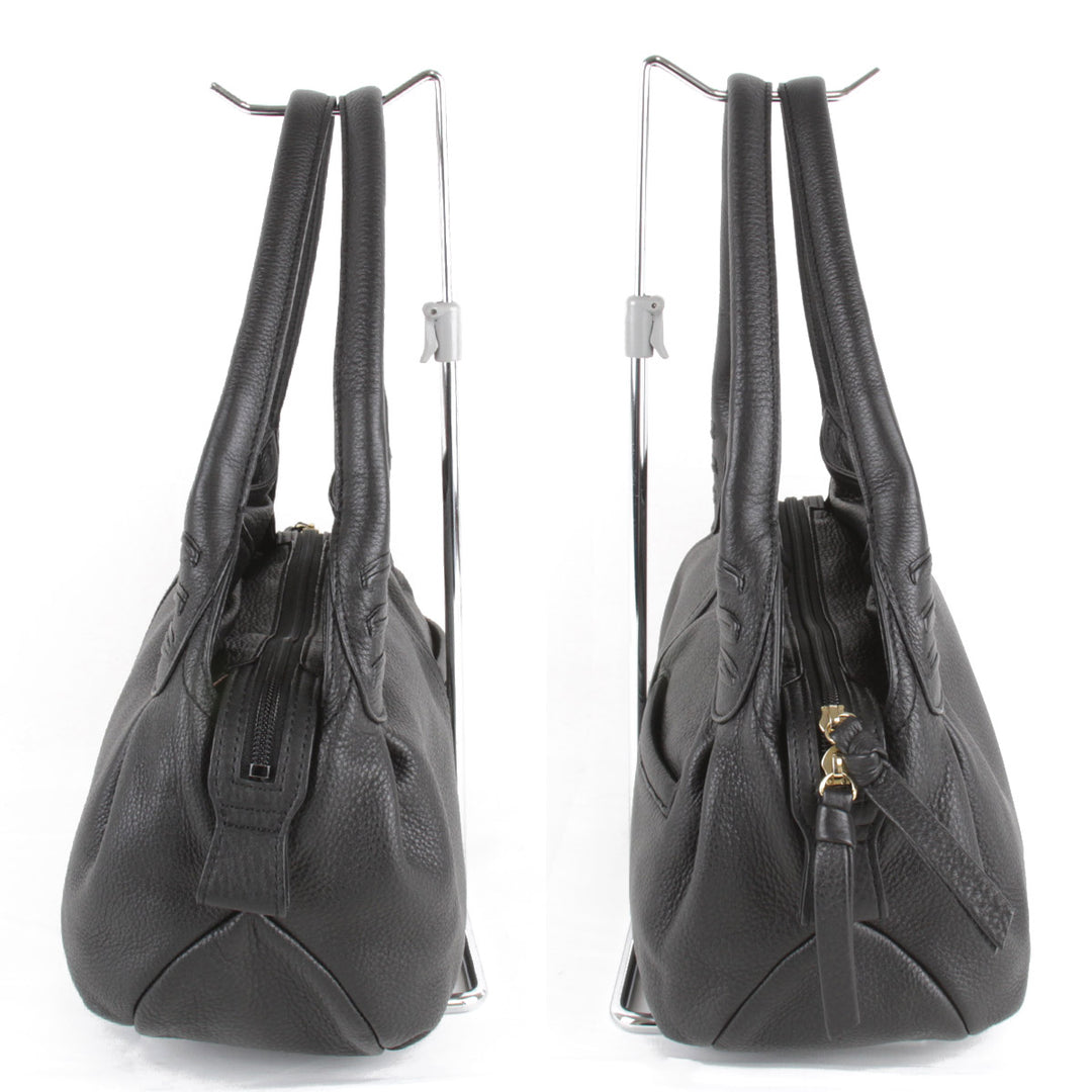 『USED』 
NINA RICCI ニナリッチ 
 ハンドバッグ 
レザー ブラック