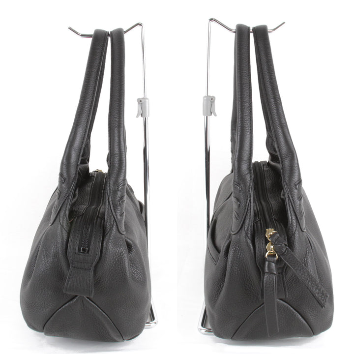 『USED』 
NINA RICCI ニナリッチ 
 ハンドバッグ 
レザー ブラック