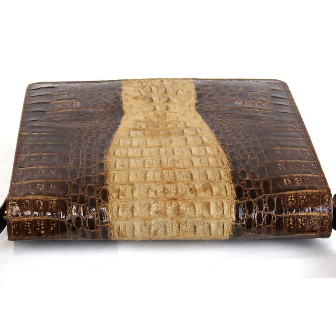 美品『USED』 
CROCODILE クロコダイル 
 ハンドバッグ 
クロコダイル ブラウン