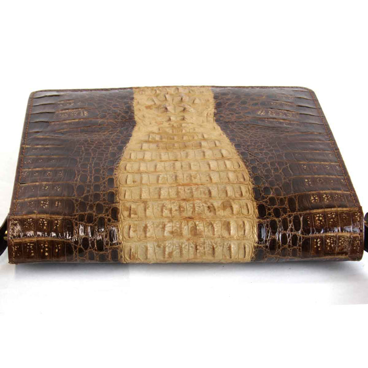 美品『USED』 
CROCODILE クロコダイル 
 ハンドバッグ 
クロコダイル ブラウン