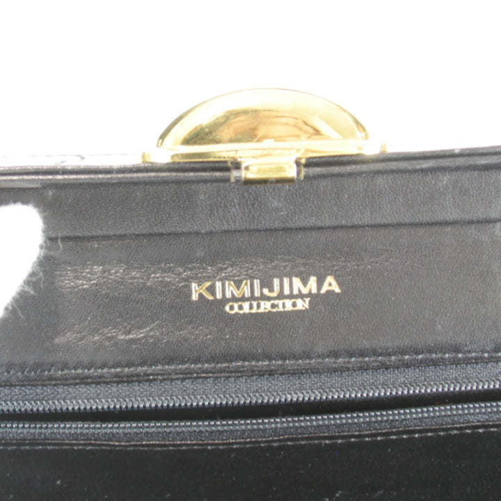 『USED』 
KIMIJIMA PARIS TOKYO キミジマ 
 キルティング フォーマル ハンドバッグ 
レザー ブラック