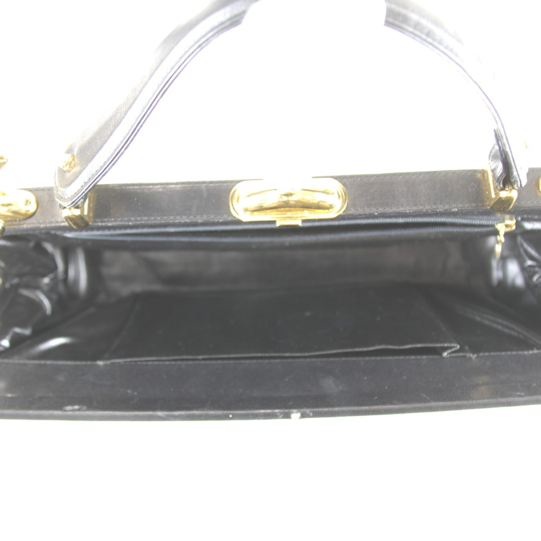 『USED』 
KIMIJIMA PARIS TOKYO キミジマ 
 キルティング フォーマル ハンドバッグ 
レザー ブラック