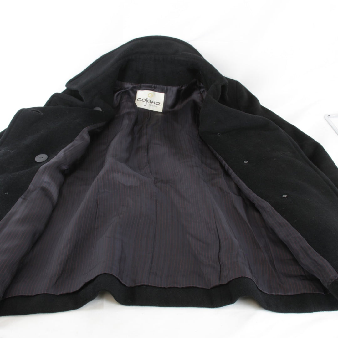 『USED』 
 
 Cojana 秋冬大人気アウター シンプル 上品 通勤 通学 ピーコート 
 ブラック