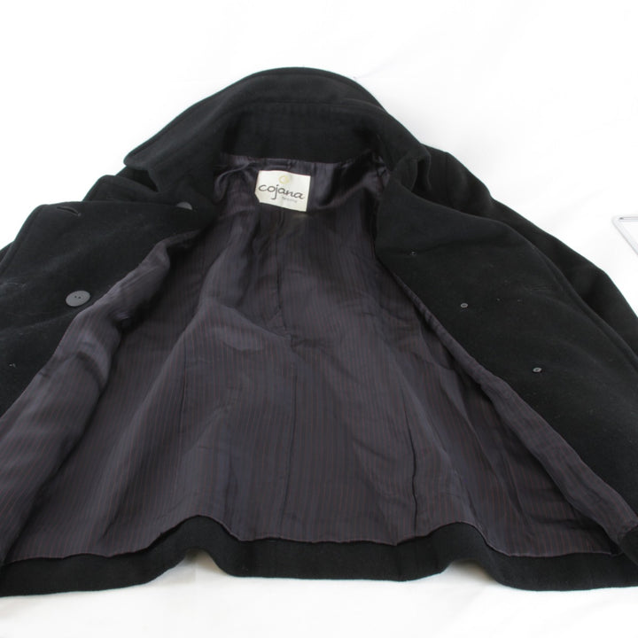 『USED』 
 
 Cojana 秋冬大人気アウター シンプル 上品 通勤 通学 ピーコート 
 ブラック