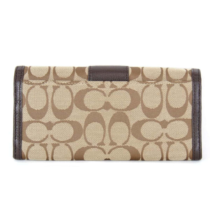 『USED』 
COACH コーチ 
 シグネチャー 長財布 
レザー/キャンバス  ブラウン