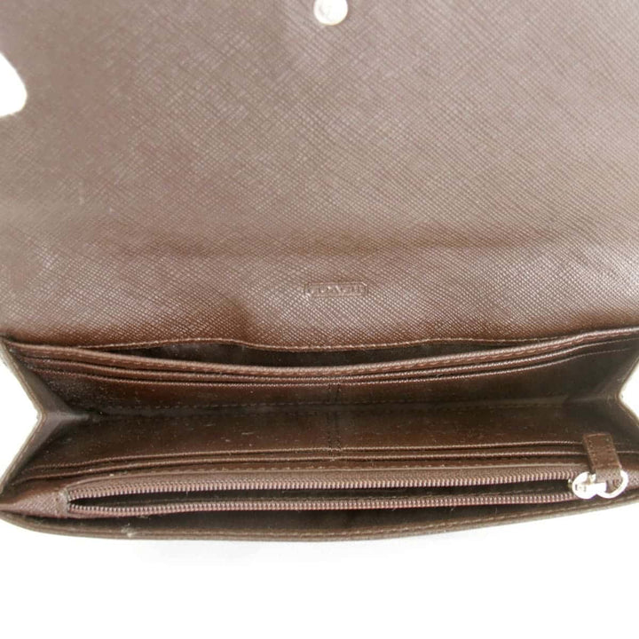 『USED』 
COACH コーチ 
 シグネチャー 長財布 
レザー/キャンバス  ブラウン