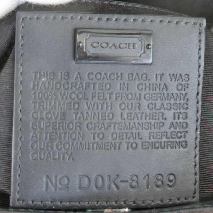『USED』 
COACH コーチ 
 ミニトート 8189 トートバッグ 
フェルト ダークブラウン