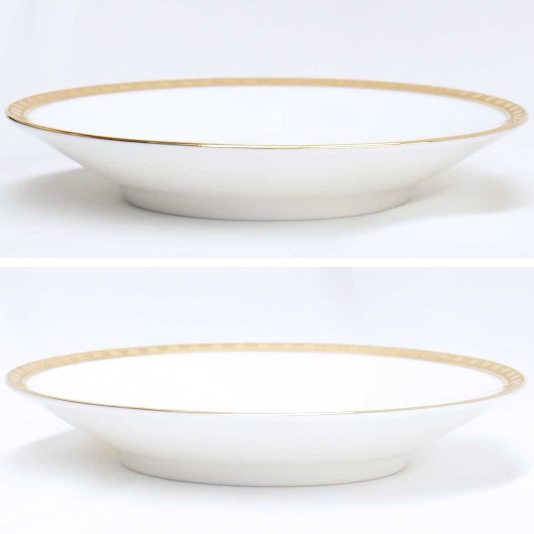 美品『USED』 
TIFFANY&Co. ティファニー 
 Gold Band カップ&ソーサー 2客セット 食器 
陶器 ホワイト