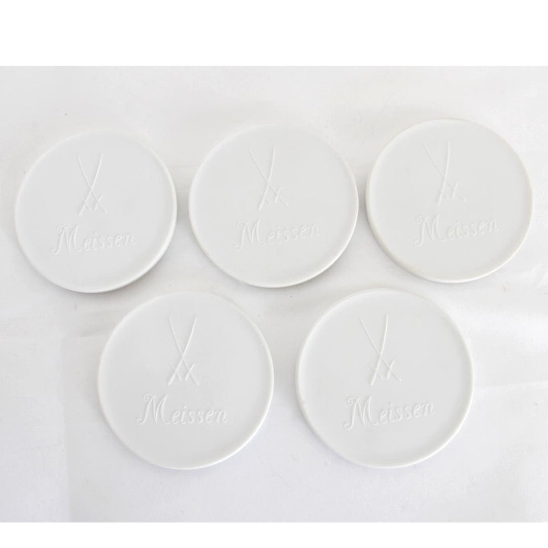 美品『USED』 
Meissen マイセン 
 陶器メダル×5枚 食器