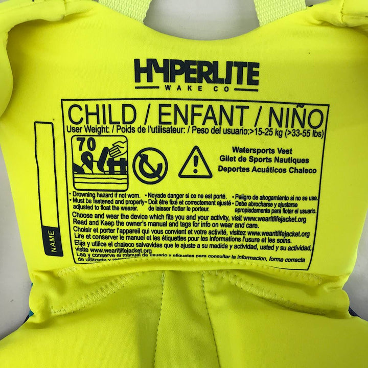 『USED』 
 
 HYPER LITE フローティングベスト ライフジャケット キッズ用 ベスト 
ポリエステル 画像にてご確認ください。