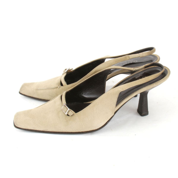 『USED』 
GUCCI グッチ 
 101 0338 37 ミュール 
スウェード ベージュ