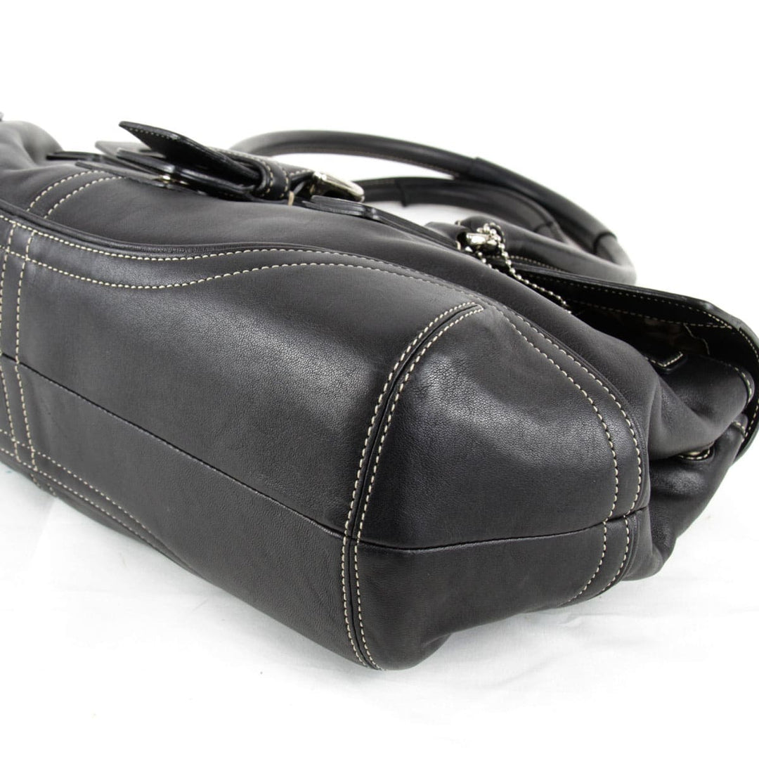 『USED』 
COACH コーチ 
 9251 ハンドバッグ 
レザー ブラック