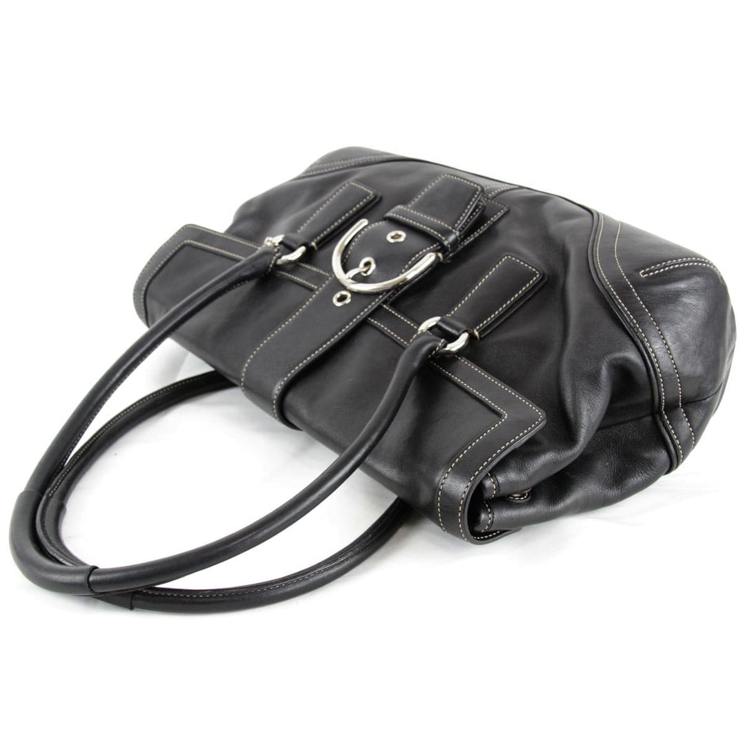『USED』 
COACH コーチ 
 9251 ハンドバッグ 
レザー ブラック