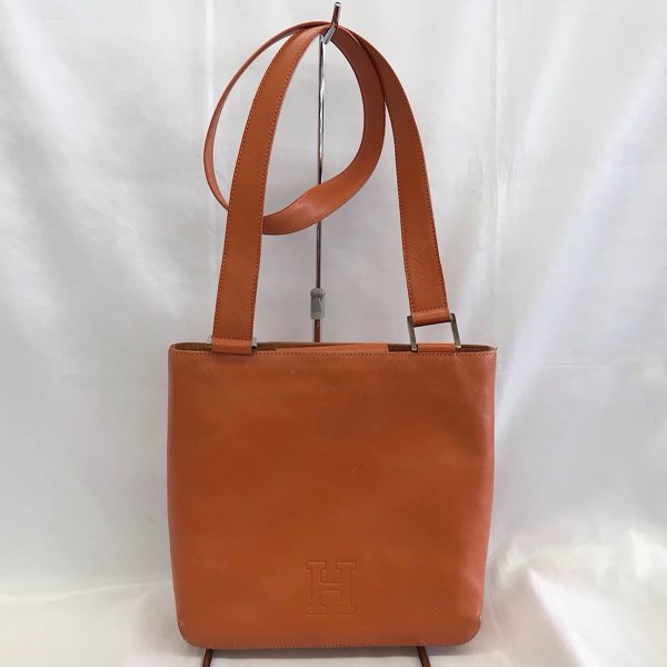 『USED』 
HIROFU ヒロフ 
 ショルダーバッグ 
レザー オレンジ