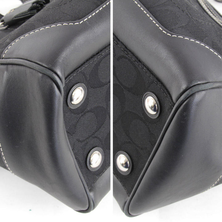 良品『USED』 
COACH コーチ 
 ハンドバッグ 
キャンバス ブラック