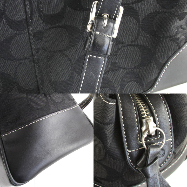 良品『USED』 
COACH コーチ 
 ハンドバッグ 
キャンバス ブラック