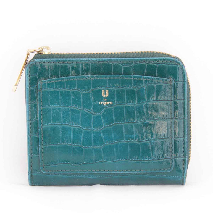 『USED』 
U by ungaro ユーバイウンガロ 
 二つ折り財布 
レザー グリーン