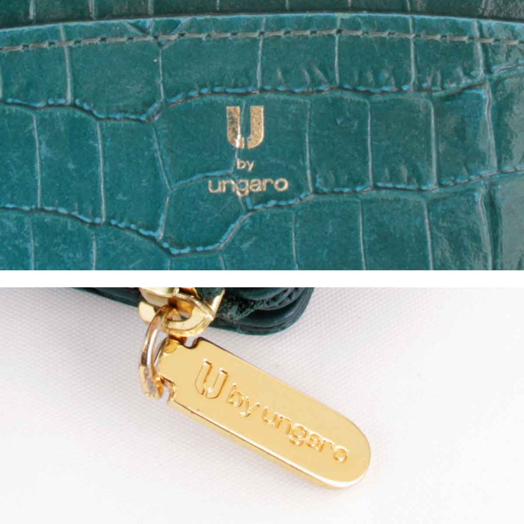 『USED』 
U by ungaro ユーバイウンガロ 
 二つ折り財布 
レザー グリーン
