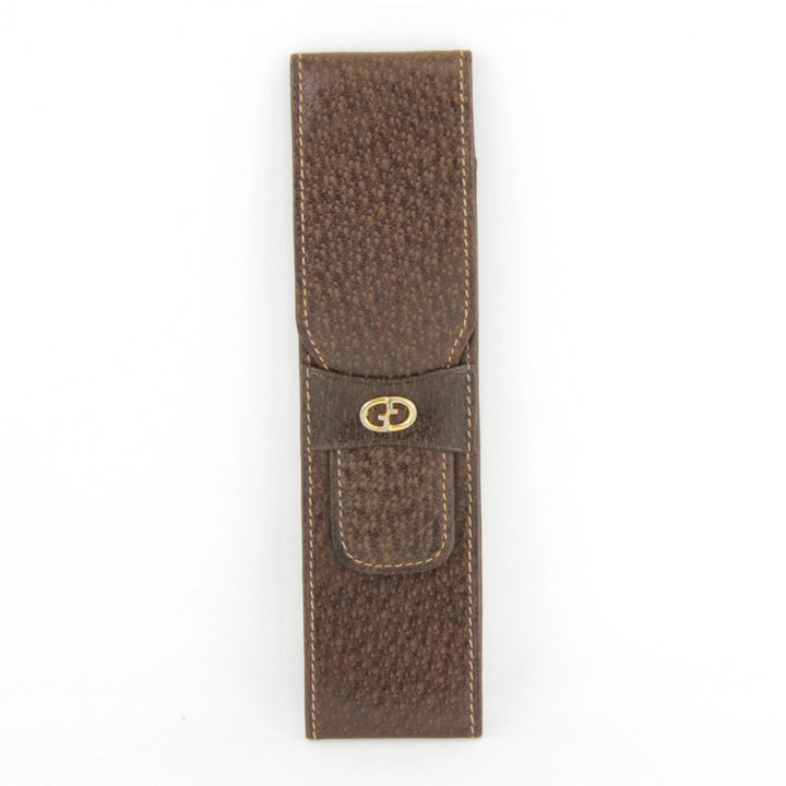 良品『USED』 
GUCCI グッチ 
 ペンケース 
レザー ブラウン