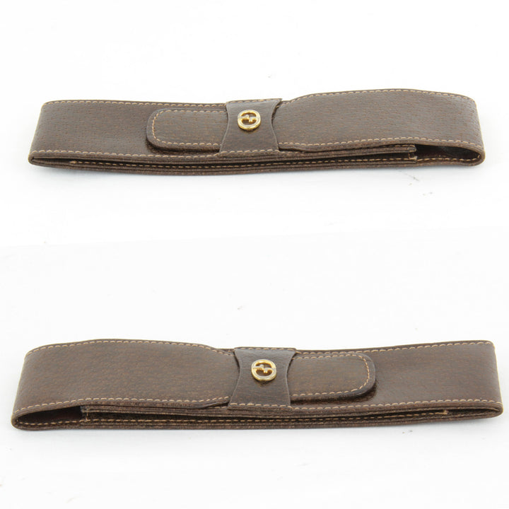 良品『USED』 
GUCCI グッチ 
 ペンケース 
レザー ブラウン
