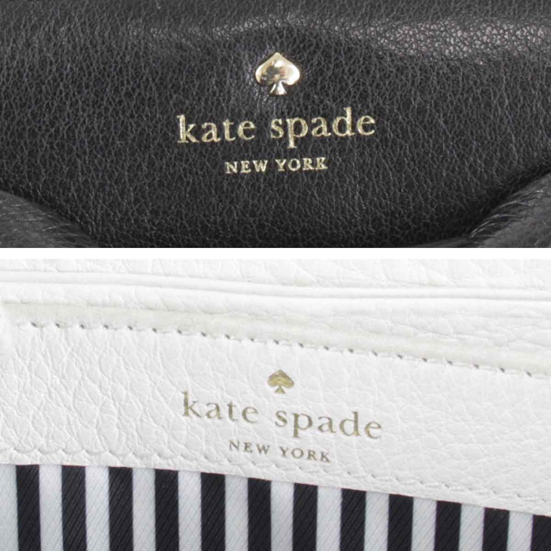 良品『USED』 
Kate Spade ケイトスペード 
 リボン 箱付 長財布 
レザー ブラック