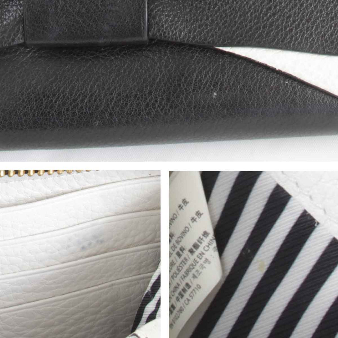 良品『USED』 
Kate Spade ケイトスペード 
 リボン 箱付 長財布 
レザー ブラック